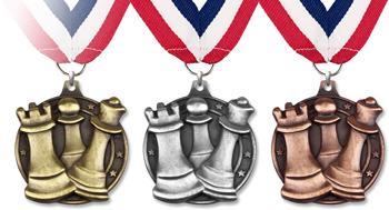 round chess medals