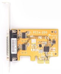 Dual serial port PCI-bus card