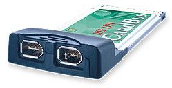 2-port Firewire (IEEE 1394) PCMCIA (Cardbus) card