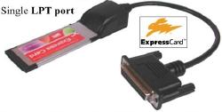 BeMatik ExpressCard Seriell-Parallel-Karte 1xDB25 1xDB9 