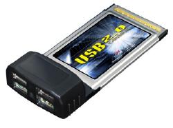 4-port USB 2.0 PCMCIA (Cardbus) card