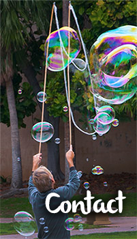 Alan Kier, the bubble master in San Diego county