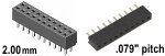 FEMALE HEADERS PCB MOUNT RECEPTACLES-SOCKETS 2.00mm .079 SPACING SINGLE & DUAL ROW FEMALE HEADERS PCB MOUNT RECEPTACLES-SOCKETS 2.00mm .079 SPACING SINGLE & DUAL ROW