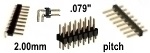 HEADERS BREAKAWAY 2.0mm .079 SPACING STRAIGHT & RIGHT ANGLE HEADERS BREAKAWAY 2.0mm .079 SPACING STRAIGHT & RIGHT ANGLE