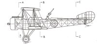 Sopwith 1 Strutter original Line Drawing